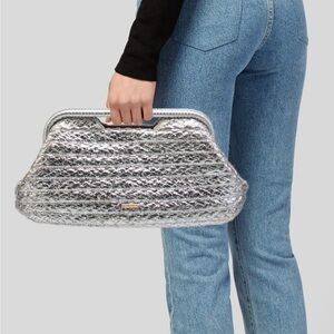Cult Gaia Silver Clutch